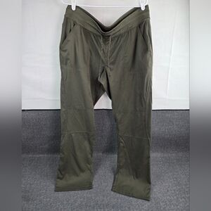 The North Face Motion Pants Womens XL Taupe Green Drawstring Pockets Lightweight